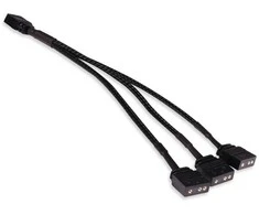 Alphacool Y-Splitter aRGB 3-pin to 3x 3-pin 15cm – juodos spalvos