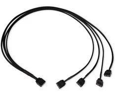 Alphacool Y-Splitter aRGB 3-pin to 4x 3-pin 60cm – juodos spalvos
