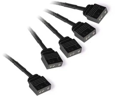 Alphacool Y-Splitter aRGB 3-Pin to 4x 3-Pin 15cm – juodos spalvos
