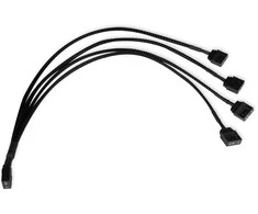 Alphacool Y-Splitter aRGB 3-pin to 4x 3-pin 30cm – juodos spalvos