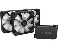 APNX FP1-R PWM Fan, Reverse Blade, PWM, ARGB – 3-Pack, Juodas