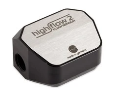 Aqua Computer flow sensor high flow 2, 2x G1/4 – sidabrinis/juodas