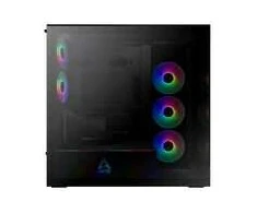 ARCTIC Xtender kompiuterio korpusas, Midi-Tower, E-ATX, RGB, Tempered Glass – includes vertical GPU mount & riser cable, juodos spalvos