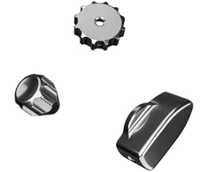 Ascher Racing Knob Kit Pro Steering Wheel Priedas, CNC Aliuminio, Artura Ultimate/Pro - Sidabrinis