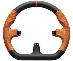Asetek SimSports GT Rim – Closed D, Leder – oranžinis