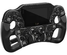 Asetek SimSports Invicta Formula Steering Wheel, 4.3-inch LCD, USB-C – Juodas on Juodas Edition