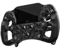Asetek SimSports Invicta Formula Steering Wheel, 4.3-inch LCD, USB-C – Juodas on Juodas Edition