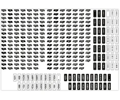 Asetek SimSports Sticker Set - baltas (40-035-0035009)