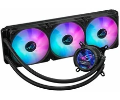 Procesoriaus aušinimo vandeniu sistema ASUS ROG STRIX LC III 360 ARGB LCD, Juodos spalvos
