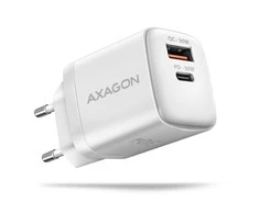 Axagon Sil sieninis įkroviklis 2x prievadas (USB-A + USB-C), PD3.0/QC4+/PPS/AFC/Apple. 30W bendra galia.