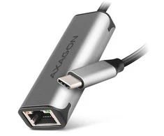 Axagon ADE-25RC SUPERSPEED USB-C 2.5 GIGABIT ETHERNET Kompaktiškas aliuminio USB-C 3.2 Gen 1 2.5 Gigabit Ethernet 10/100/1000/2500 Mbit adapteris su automatiniu diegimu.