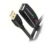 Axagon ADR-220 Aktyvus prailginimas USB 2.0 A-M > A-F laidas, 20 m ilgio. Maitinimo variantas.