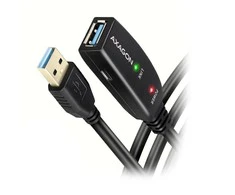 Axagon Active prailginimo USB 3.2 Gen 1 A-M > A-F laidas, 5 m ilgio. Maitinimo variantas.