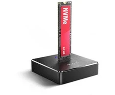 „AXAGON ADSA-M2C11“, USB-C 10 Gbps prijungimo stotelė, skirta 1 × M.2 NVMe/SATA SSD diskui