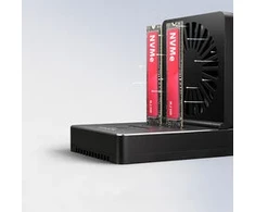 „Axagon“ saugojimo stotelė „AXAGON USB-C 20Gb/s“ saugojimo stotelė, skirta 2 × M.2 NVMe/SATA SSD diskams su klonavimo funkcija