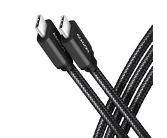 Axagon Data and charging USB 480Mbps kabelio ilgis 1 m. PD 240W, 5A. Juodas braided.