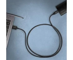 Axagon duomenų ir įkrovimo USB 3.2 Gen 1 kabelis, kurio ilgis 1 m. 3A. Juodas pynė.