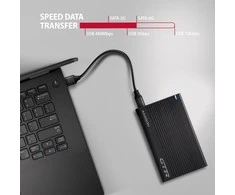 AXAGON USB-C 10Gbps RIBBED Box | EE25-GTR