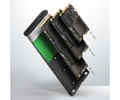 Kietasis diskas AXAGON išorinė USB-C 3.2 Gen 2 metalinė dėžutė M.2 SATA SSD diskams | EEM2-SBC