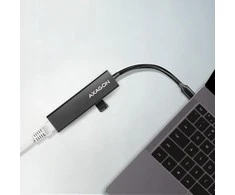 „Axagon HMC-GL3A SuperSpeed USB-C“ šakotuvas + gigabito LAN jungtis