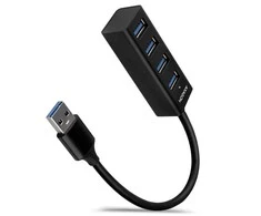 AXAGON Miniatiūrinis metalinis keturių prievadų USB 3.2 Gen 1 šakotuvas | HUE-M1A