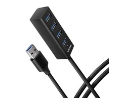 AXAGON Miniatiūrinis metalinis keturių prievadų USB 3.2 Gen 1 šakotuvas | HUE-M1AL