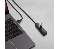 AXAGON Miniatiūrinis metalinis keturių prievadų USB 3.2 Gen 1 šakotuvas | HUE-M1AL
