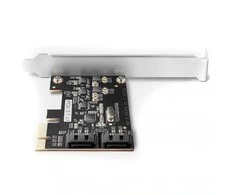 Axagon Dviejų kanalų SATA III PCI-Express valdiklis su dviem vidiniais SATA prievado išėjimais. Standartinis ir žemas profilis.