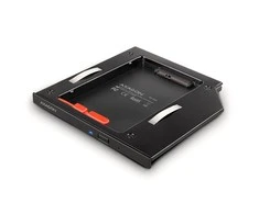 Axagon Išorinio kietojo disko dėklas RSS-CD09 Ramka su 2,5" SSD-HDD su Gniazda DVD, 9,5 mm LED aliuminio