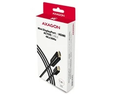AXAGON RVDM-HI14C2 Mini DisplayPort to HDMI adapter cable, 4K/30 Hz, 180 cm long – juodas