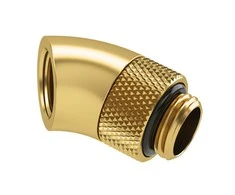 Barrow Adapteris 45 degrees G1/4 inch female to G1/4 inch male – rotatable, auksinis