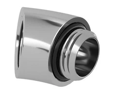 Barrow Adapteris, 45 degrees, G1/4 inch male to G1/4 inch female – sidabrinis