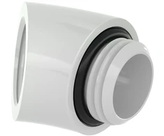 Barrow adapteris, 45 laipsnių, G1/4 colio kištukas į G1/4 colio kištuką, baltas