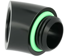 Barrow adapteris, 45 laipsnių, G1/4 colio kištukas į G1/4 colio kištuką, juodas