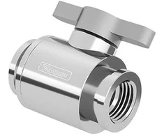 Barrow Ball Valve (10mm) G1/4 inch Ball Valve, sidabrinis – sidabrinis