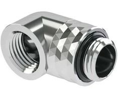 Barrow Dazzle Adapteris 90 Degree G1/4 Inch Male to G1/4 Inch Female – Swivel, Sidabrinis