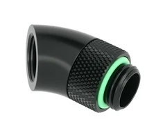 Barrow Adapteris 45 degree G1/4 inch female to G1/4 inch female – rotatable, juodas