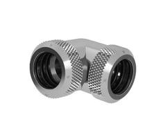 Barrow Multi-Link Adapteris 90 Degree 14mm OD to 14mm OD Hardtube – sidabrinis