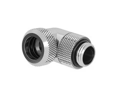 Barrow Multi-Link Adapteris Connection 90 Degrees G1/4 Inch AG to 12mm OD Hardtube – Rotatable, Sidabrinis