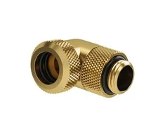 Barrow Multi-Link Adapteris Connection 90 Degrees G1/4 Inch AG to 12mm OD Hardtube – rotatable, auksinis