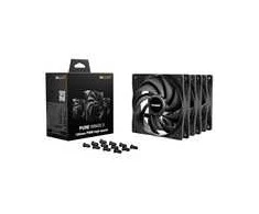 be quiet! Pure Wings 3 Fans, PWM, High-Speed – juodas, 120mm, pack of 3