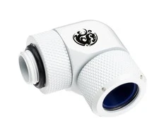 „Bitspower Advanced Multi-Link“ adapteris, 90 laipsnių G1/4 colio BSP ir 14 mm išorinio skersmens kietojo vamzdžio jungtis, pasukama.