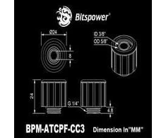 Bitspower Artemis Anschluss gerade G1/4 col. AG auf 16/10mm – Sandblast sidabrinis