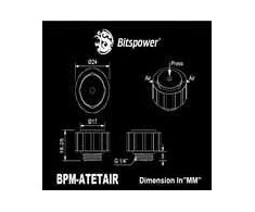 Bitspower Artemis manual air vent G1/4 inch male thread – Sandblast Sidabrinis