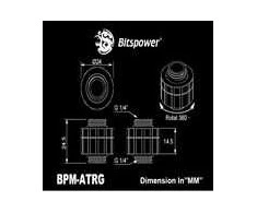 Bitspower Artemis Rotary Extender – matte juodas