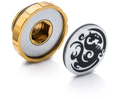 „Bitspower Artemis“ fiksavimo antgaliai, G1/4 colio, 4 vnt. pakuotėje – „Stardust Gold“