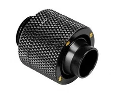 Bitspower tiesus G1/4 colio AG ant 16/11 mm jungties adapteris – matinės juodos spalvos