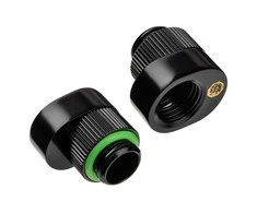 Bitspower Extension Offset – juodas, pack of 2