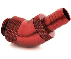 Bitspower connector 45 degrees G1/4 inch male thread to 10mm ID – rotatable, red