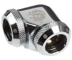 Bitspower Multi-Link Adapteris 90 Degree 12mm OD to 12mm OD Hardtube – shiny sidabrinis